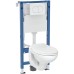 Інсталяція для унітаза Geberit Duofix PRO 20 118.315.11.2 з клавішею Delta01 з підвісним унітазом Idol із сидінням Duroplast
