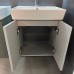 Тумба Devit Flow 484050G з умивальником та ручками, сірий матовий