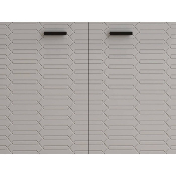 Тумба Devit Flow 484050G з умивальником та ручками, сірий матовий