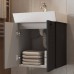 Тумба Devit Flow 484050A 50 см з умивальником та ручками, антрацит матовий