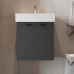 Тумба Devit Flow 484050A 50 см з умивальником та ручками, антрацит матовий