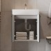 Тумба Devit Flow 484050A 50 см з умивальником та ручками, антрацит матовий