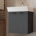 Тумба Devit Flow 484050A 50 см з умивальником та ручками, антрацит матовий