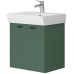 Тумба Devit Flow 484050E 50 см з умивальником та ручками, смарагдовий матовий