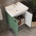 Тумба Devit Flow 484050E 50 см з умивальником та ручками, смарагдовий матовий