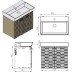 Тумба Devit Flow 484060G 60 см з умивальником та ручками, сірий матовий