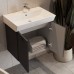 Тумба Devit Flow 484060A 60 см з умивальником та ручками, антрацит матовий