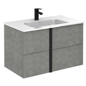 Тумба Royo Onix 127166 100 см з раковиною Enzo 126225, cірий цемент