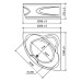 Ванна акрилова WGT Rialto Garda 140x140 см білий глянець
