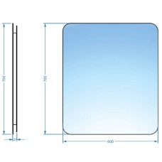 Дзеркало Devit Basic 4600700 600х700 мм закруглене
