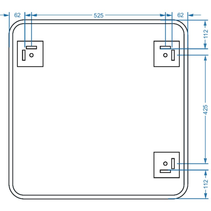 Дзеркало Devit Basic 4700700 700х700 мм закруглене