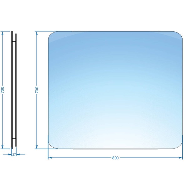 Дзеркало Devit Basic 4800700 800х700 мм закруглене