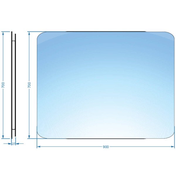 Дзеркало Devit Basic 4900700 900х700 мм закруглене