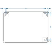 Дзеркало Devit Basic 4100700 1000х700 мм закруглене
