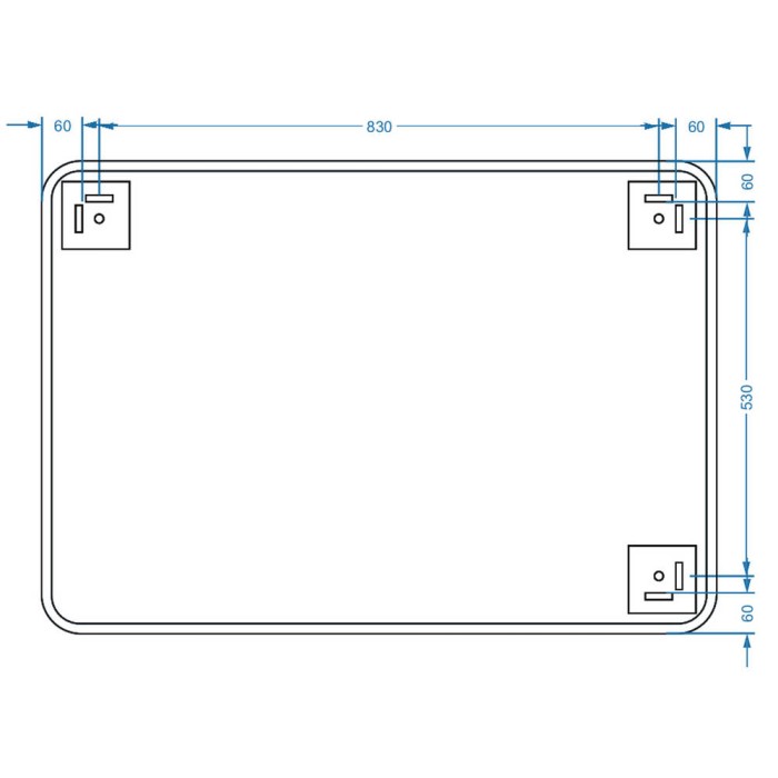Дзеркало Devit Basic 4100700 1000х700 мм закруглене
