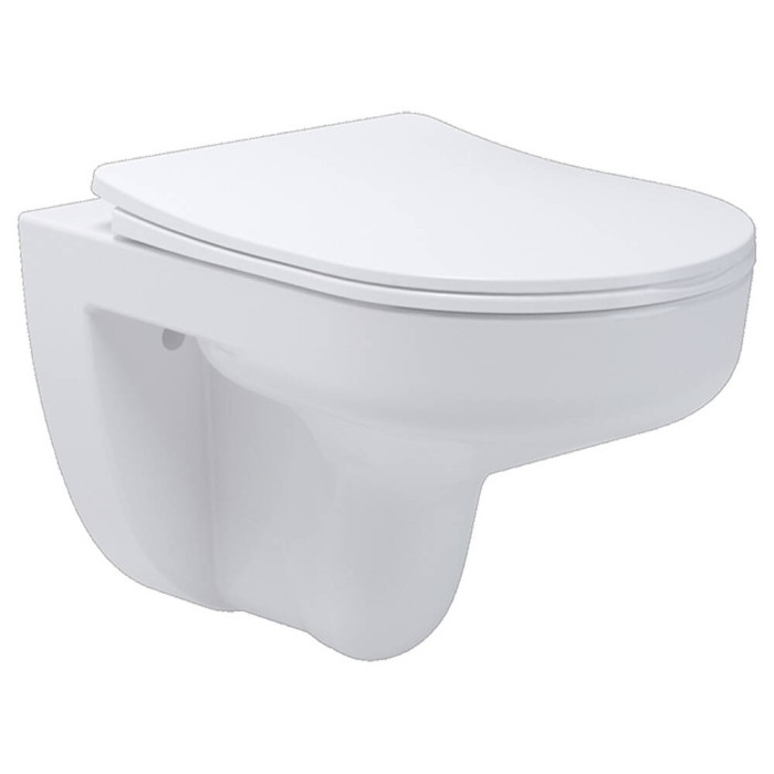 Унітаз підвісний Devit Simple 3810825 безобідковий з кришкою soft-close, Vortex Flush, білий глянець Унітаз підвісний Devit Simple 3810825 безобідковий з кришкою soft-close, Vortex Flush, білий глянець