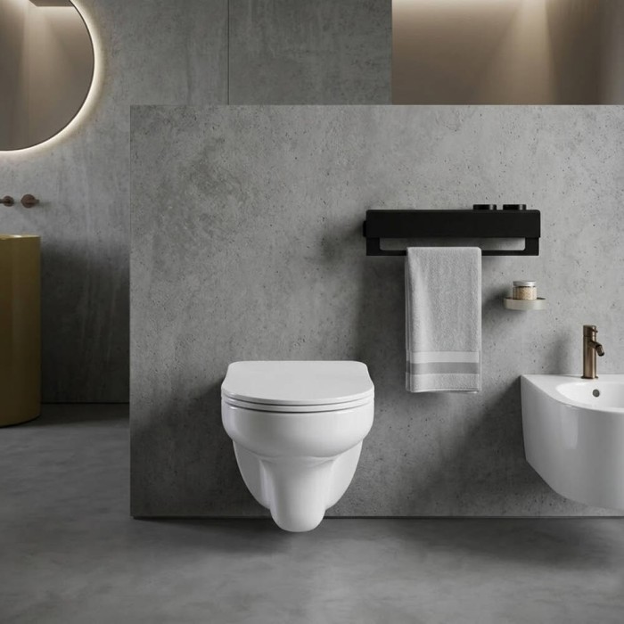 Унітаз підвісний Devit Simple 3810825 безобідковий з кришкою soft-close, Vortex Flush, білий глянець Унітаз підвісний Devit Simple 3810825 безобідковий з кришкою soft-close, Vortex Flush, білий глянець