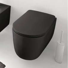 Унітаз підвісний Kerasan Nolita 5315 31 безобідковий з турбозмивом noise clean, чорний матовий
