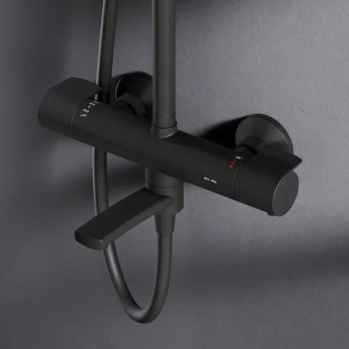 Душова система AM PM X-Joy F0785A522 з термостатом чорний матовий