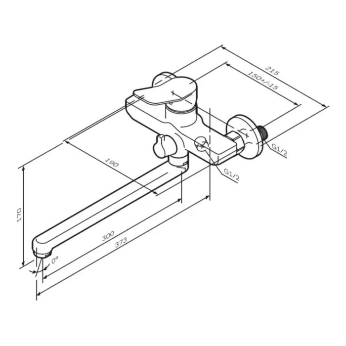 Змішувач для ванни AM PM X-Joy S F85A90000 хром