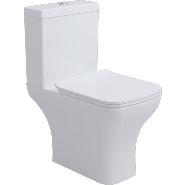 Кришка для унітаза-компакта Primera Basic soft-close, білий глянець