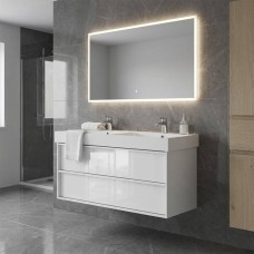 Тумба для раковини Devit Quadra 083120W підвісна білий глянець