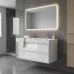Тумба для раковини Devit Quadra 083120W підвісна білий глянець