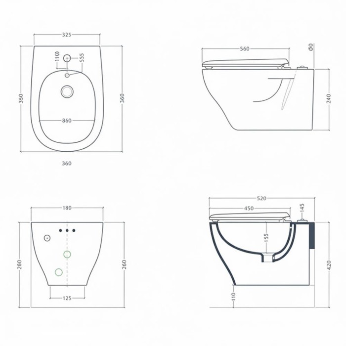 Біде підвісне ArtCeram Ten TEB004 17;00 чорний матовий