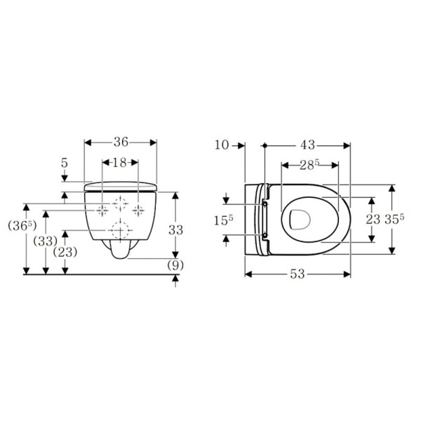 Унітаз підвісний Geberit Smyle Round 503.226.01.1 із кришкою Soft Close, QuickRelease
