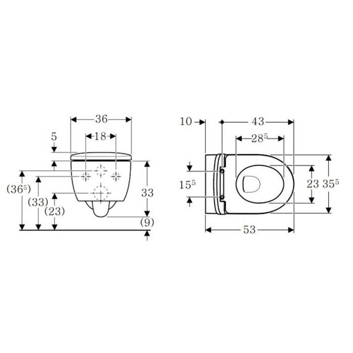 Унітаз підвісний Geberit Smyle Round 503.226.01.1 із кришкою Soft Close, QuickRelease
