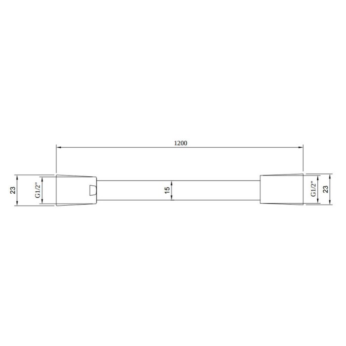 Душовий шланг Villeroy & Boch TVC00003500061 1,2 м, хром
