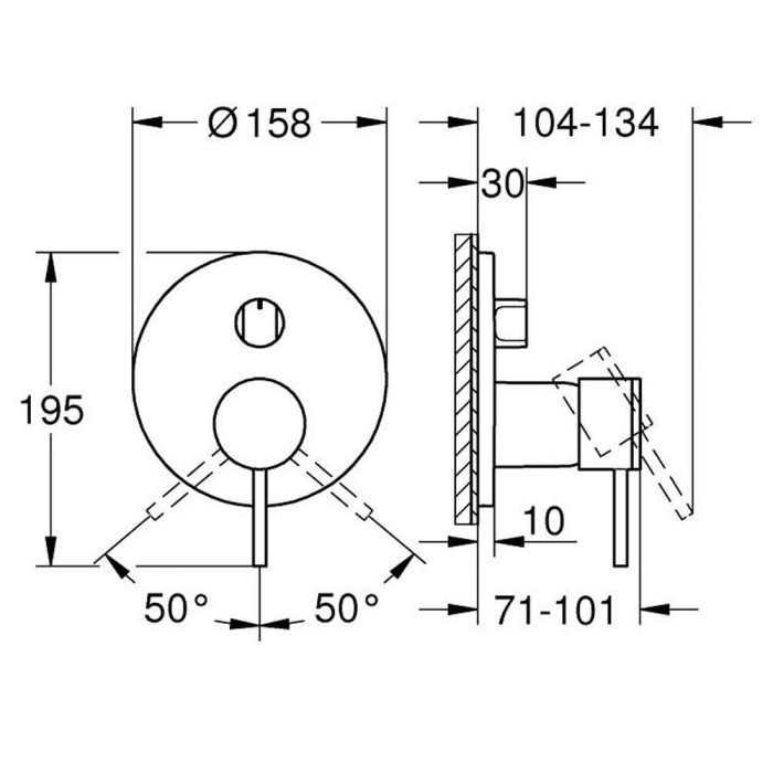 Змішувач прихованого монтажу для ванни/душу Grohe Atrio 24356DA0 теплий захід сонця Змішувач прихованого монтажу для ванни/душу Grohe Atrio 24356DA0 теплий захід сонця