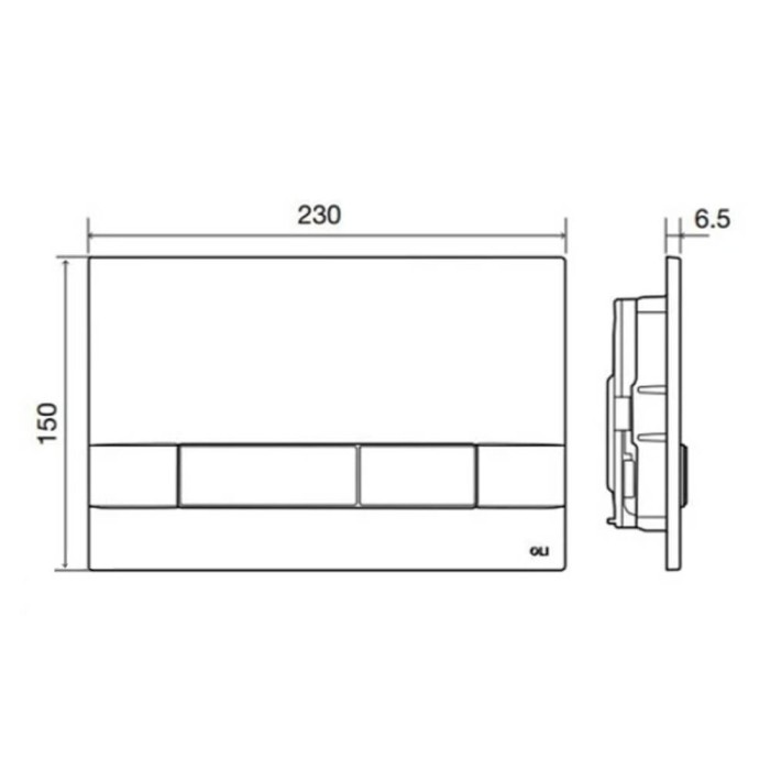 Інсталяція для унітаза OLI OLI80 890827 з клавішею Narrow, хром