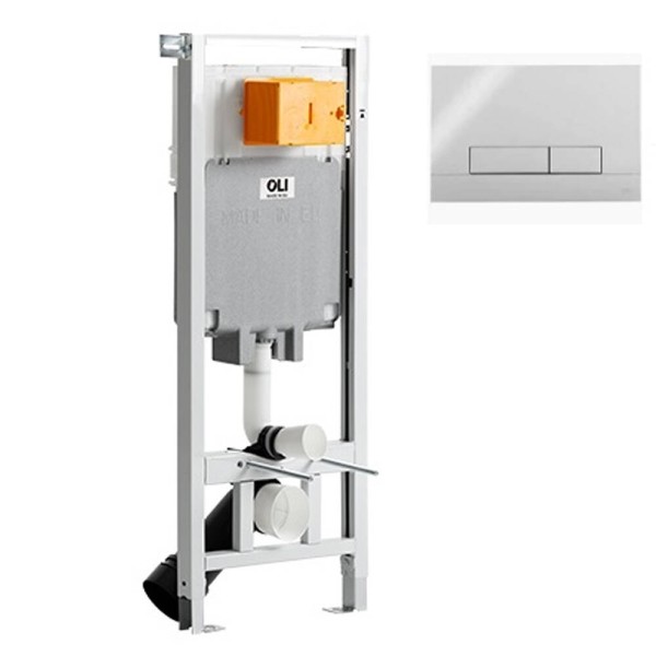 Інсталяція для унітаза OLI OLI80 890827 з клавішею Narrow, хром