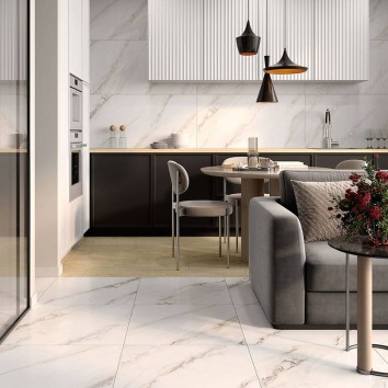 Керамограніт Cersanit Riviera White Satin Rect 59,8x59,8 см