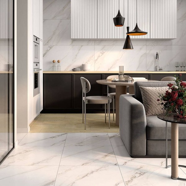 Керамограніт Cersanit Riviera White Satin Rect 59,8x119,8 см