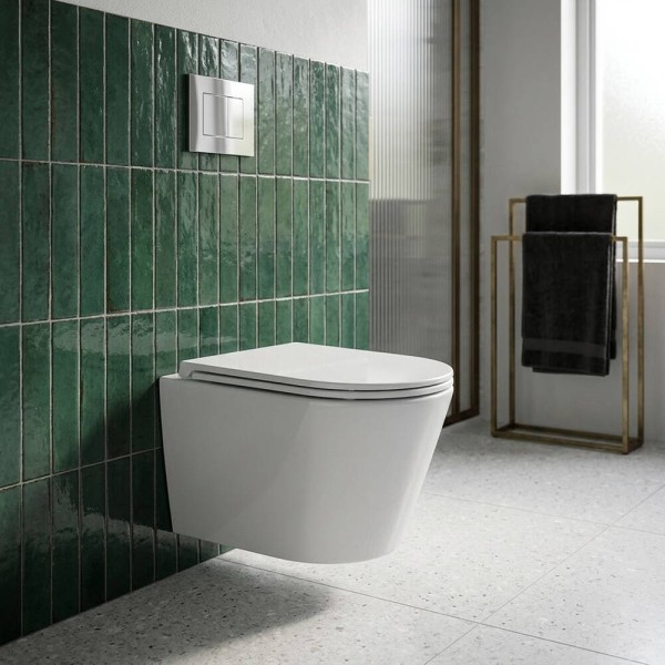 Унітаз підвісний Devit Calma DCA0530111W з кришкою soft-close, білий глянець