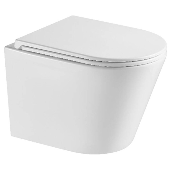 Унітаз підвісний Devit Calma DCA0530111W з кришкою soft-close, білий глянець