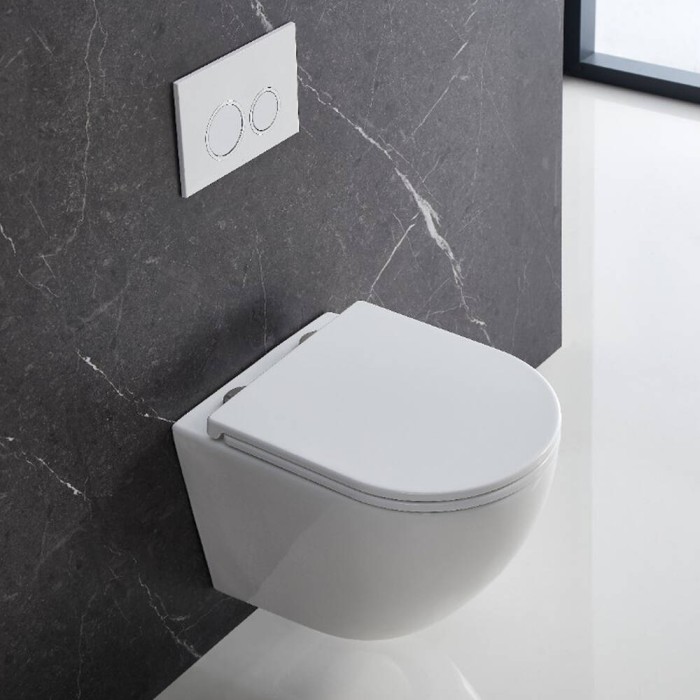 Унітаз підвісний Devit Flow DFL0460111W 490х365х370mm з кришкою soft-close, білий глянець