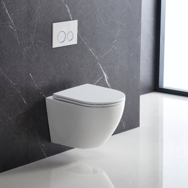 Унітаз підвісний Devit Flow DFL0460111W 490х365х370mm з кришкою soft-close, білий глянець