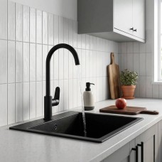 Змішувач для кухні Devit Life 5521031B, чорний мат