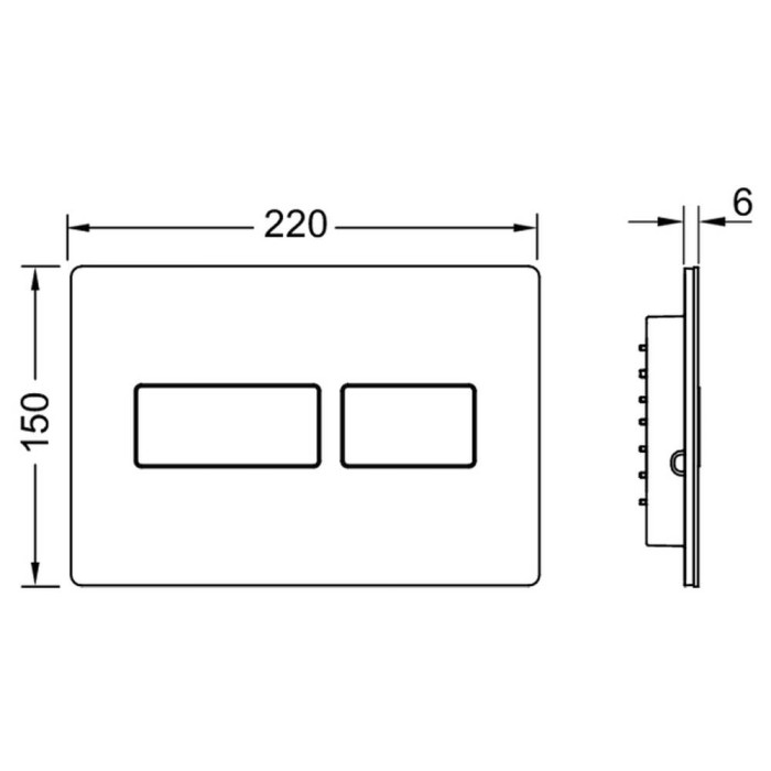 Клавіша змиву для унітаза TECEsolid 9240416 чорний матовий