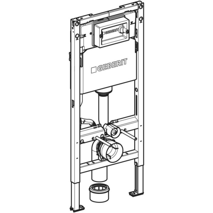 Інсталяція для підвісного унітаза Geberit Duofix 111.153.00.3 зі змивним бачком Delta 12 см