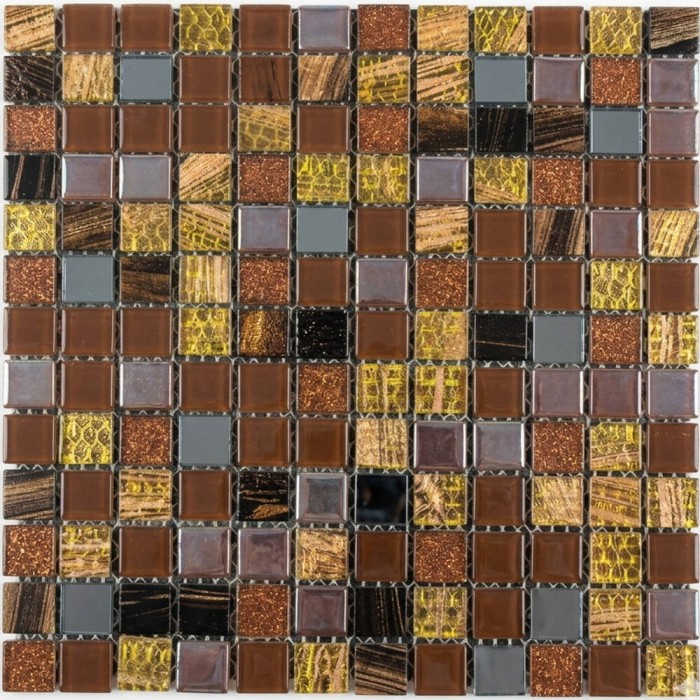 Мозаїка MOZAICO DE LUX V-MOS A25 MARRON GLASS 30х30 см