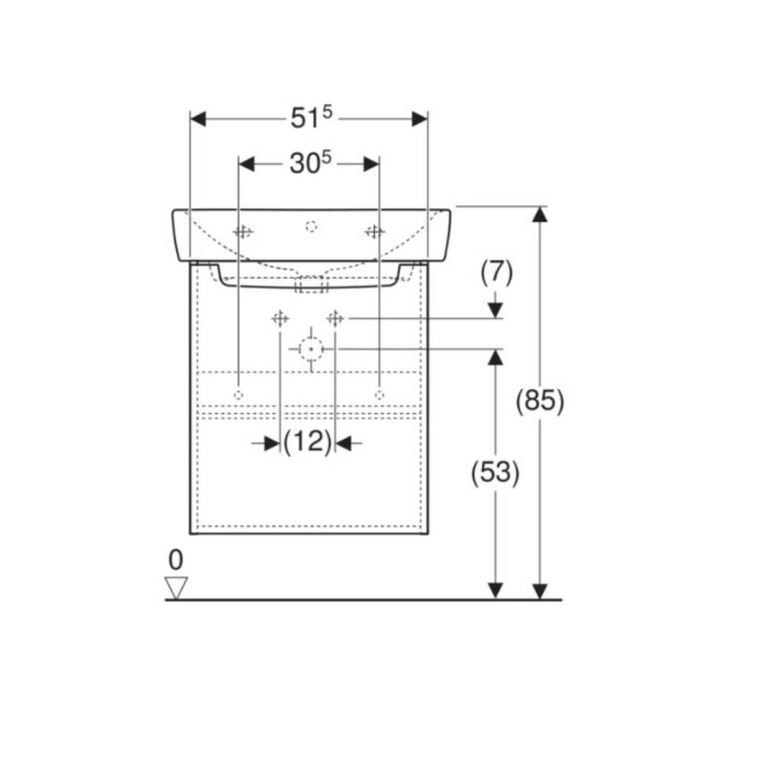 Тумба з раковиною 60см Kolo Rekord K99026000 підвісна білий