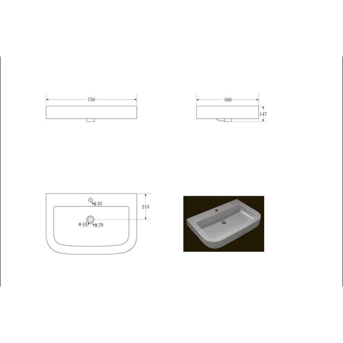 Раковина Devit Optima 1510130