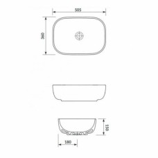 Раковина Cersanit Moduo CCWT1000686401 50,5 см на стільницю