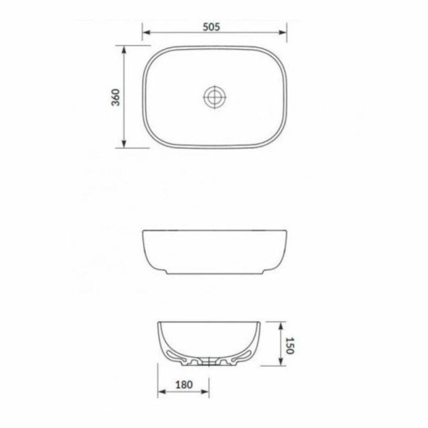 Раковина Cersanit Moduo CCWT1000686401 50,5 см на стільницю