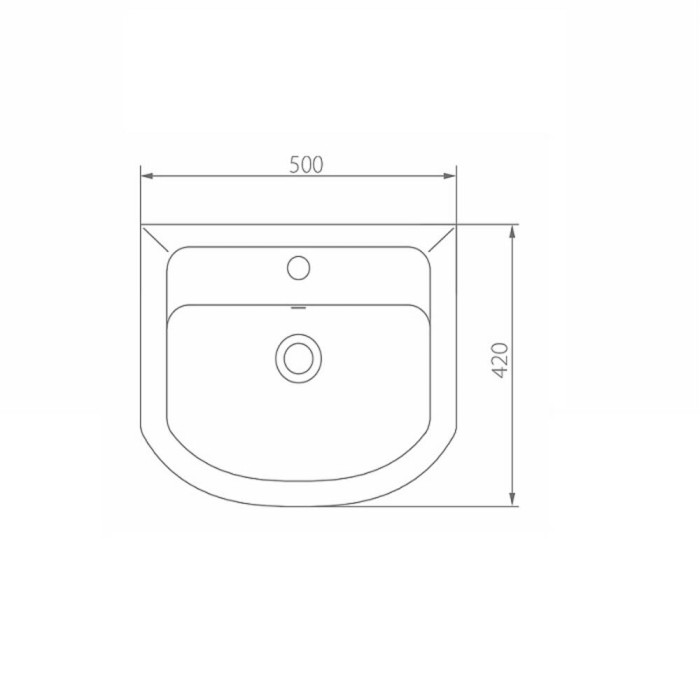 Раковина Kolo Proxy 102950UA 50 см з переливом