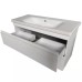 Тумба Devit Frame 753100W 100 см з раковиною та сифоном, біла глянцева